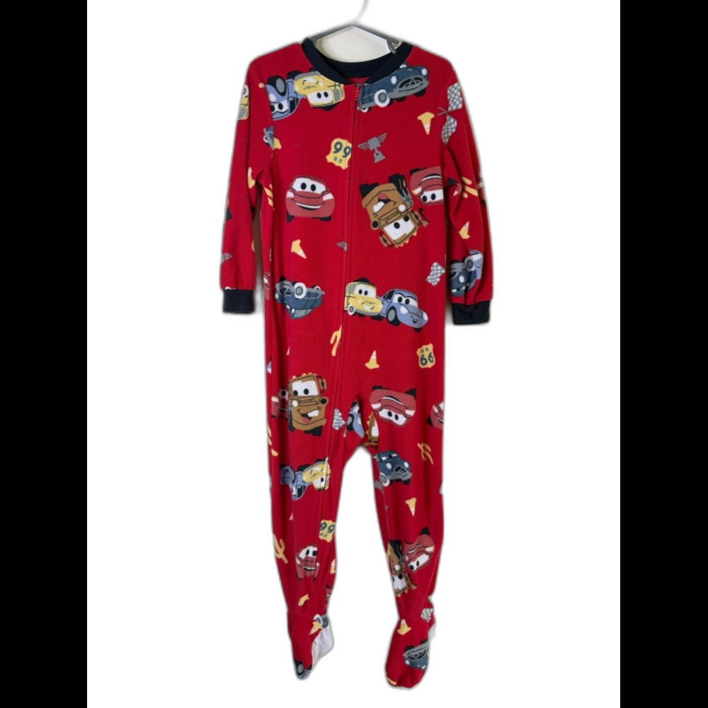 Disney Cars 5T One-Piece Fleece Pajamas